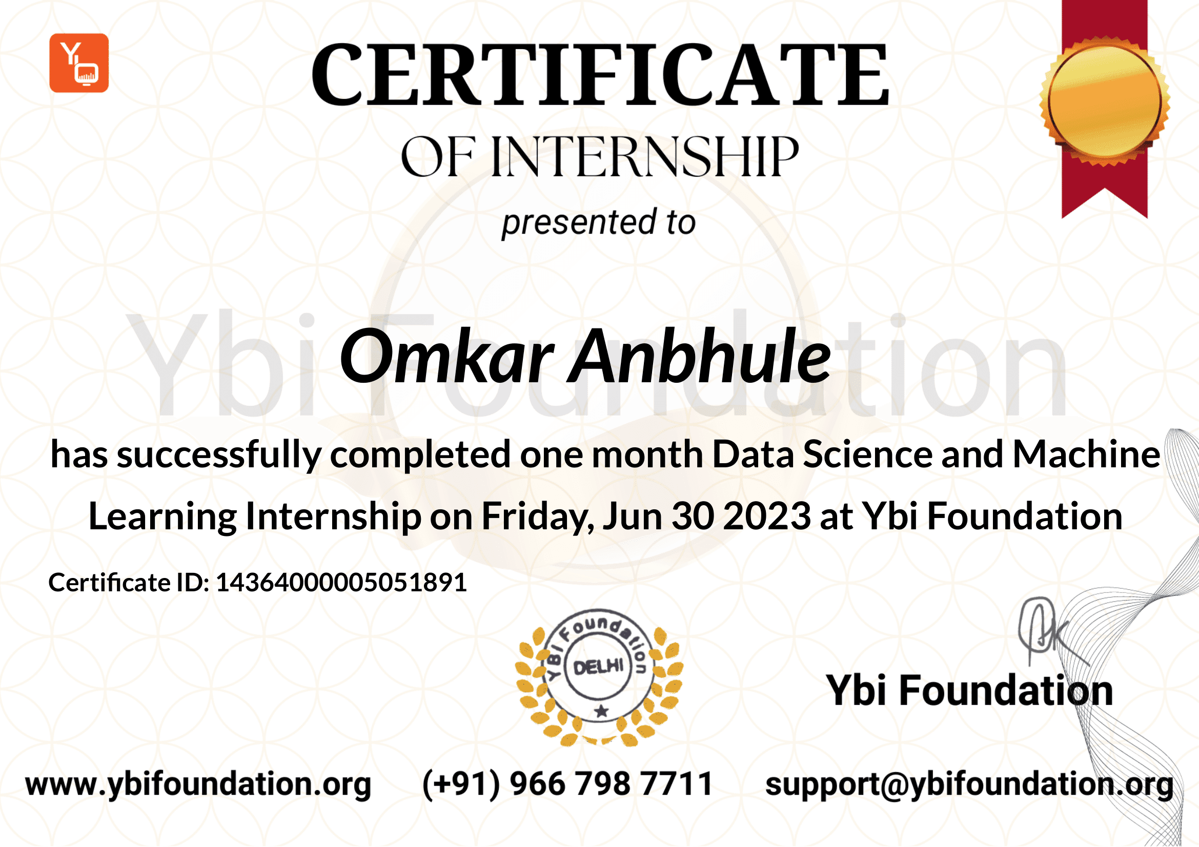certificate